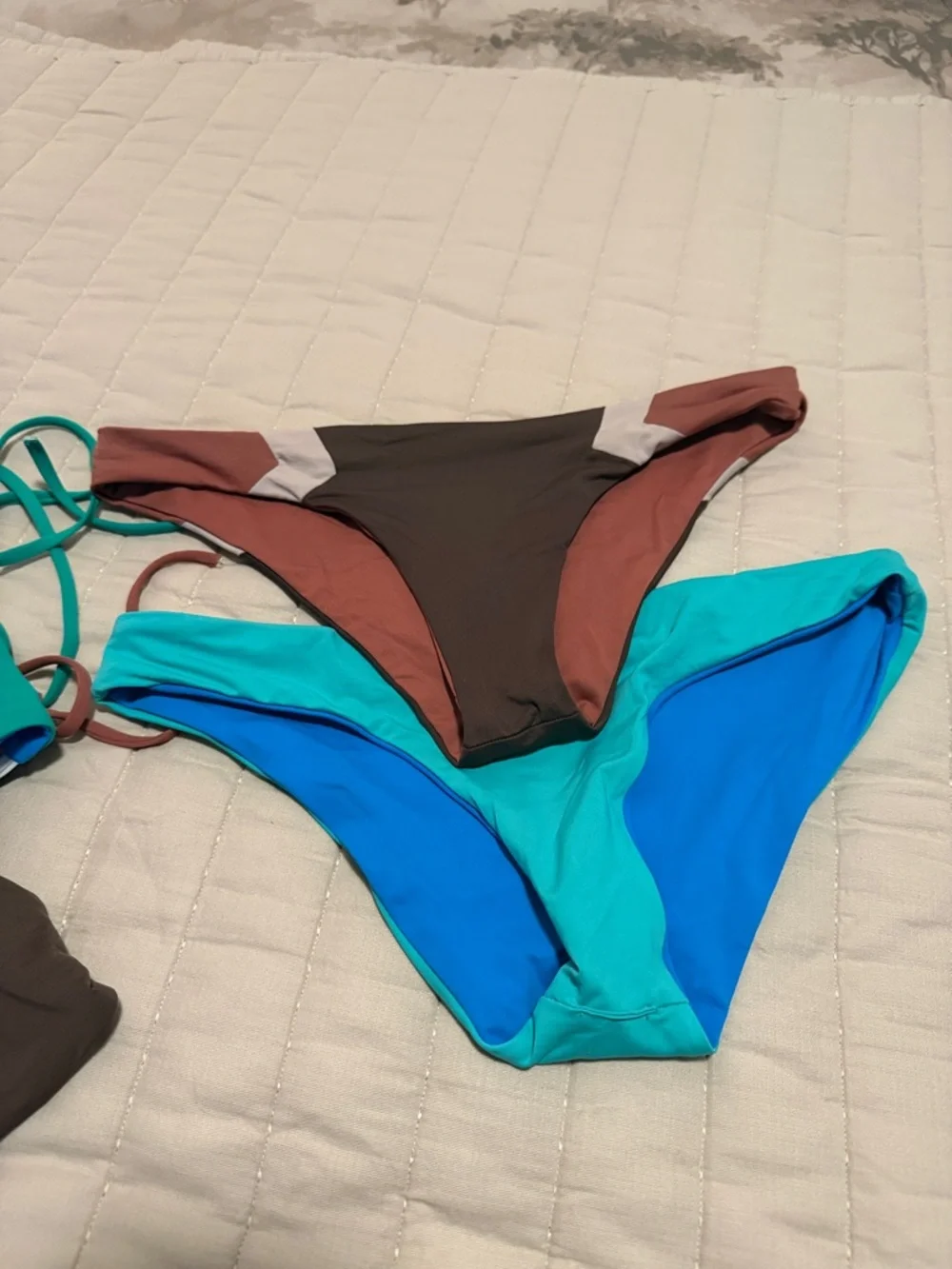 l*space Colorblock Reversible Teal & Brown Bikini Sets - size S tags removed - Picture 6 of 6